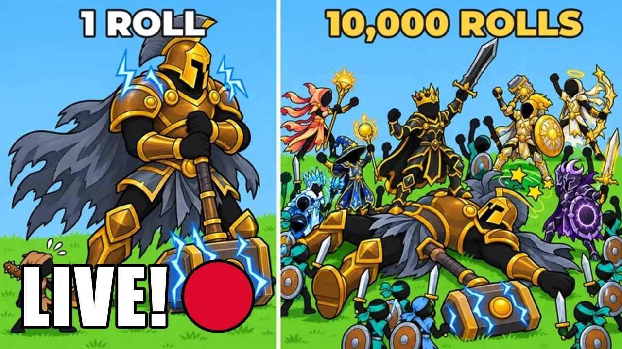 Roll A Stickman - roll cards, auto-battle, AFK army on Roblox